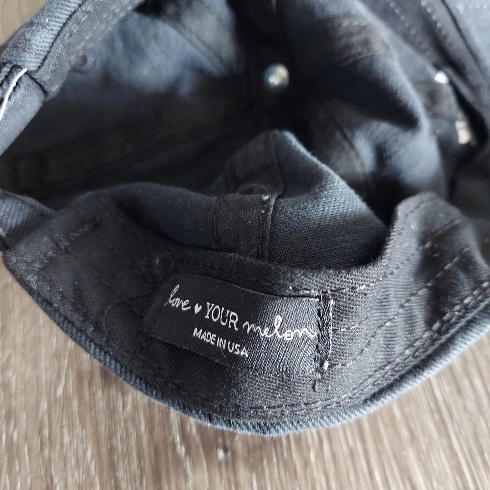 Love your Melon Black Faded Dad Hat Cap Adjustable Strap - Picture 6 of 6